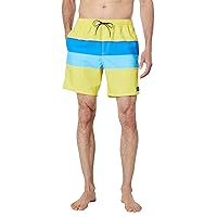 O'NEILL Men's 17 Inch Stripe Volley Boardshorts - Elastic Waist Quick Dry Swim Trunks for Men with Pockets