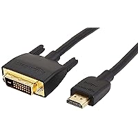Amazon Basics HDMI to DVI Adapter Cable, 3 Feet (0.9 m), 10-Pack, Black