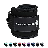 Gymreapers Ankle Straps (Pair) For Cable Machine Kickbacks, Glute Workouts, Lower Body Exercises - Adjustable Leg Straps with Neoprene Padding
