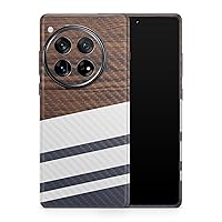 Carbon Fiber Phone Skin Compatible with OnePlus 12 (2024) - Wood Formal - Premium 3M Vinyl Protective Wrap Decal Cover - Easy to Apply | Crafted in The USA by MightySkins