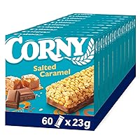 Corny Classic Salted Caramel Cereal Bar with Delicious Salty Caramel, 60 x 23 g
