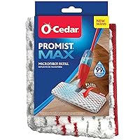 O-Cedar ProMist MAX Spray Mop Microfiber Refill, 1 Pack, Washable and Reusable Mop Replacement Head