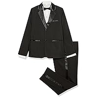 Boy's Tuxedo Suit Set with Shirt and Bowtie