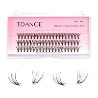 Cluster Lashes C Curl DIY Eyelash Extension 11mm Volume Lash Clusters Soft Reusable Lashes Comfortable Natural Lashes Individual Lashes Easy to Use at Home (20D,C,11mm)