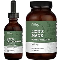 Earth Harmony Lion's Mane & Chlorophyll - 120 Capsules & 2 Fl Oz