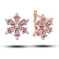Sterling Silver Daisy Earrings, Flower Jewelry, Earring for Womens, Luck Jewelry, Dainty Earrings