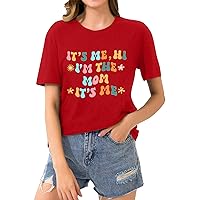 Mama Shirt for Women Mama Mommy Mom Bruh Mother's Day T Shirts Funny Short Sleeve Casual Tops Tees