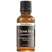 100% Pure Clove Bud Essential Oil, Undiluted, Food Grade, 30 mL (1 Fluid Ounce)