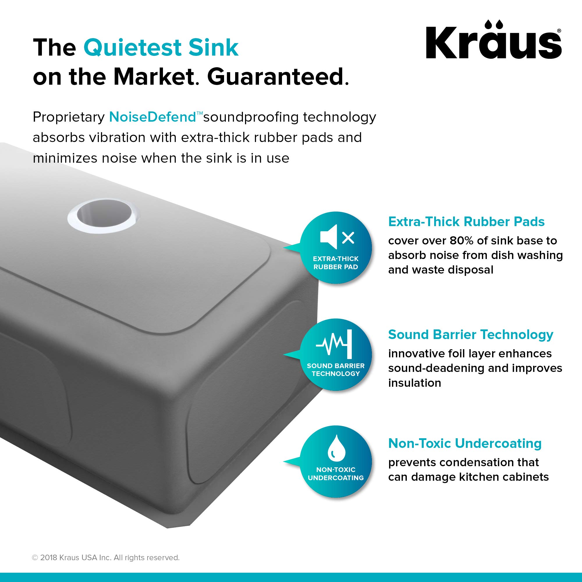 Kraus KHU110-27 Standart PRO 27-inch 16 Gauge Undermount Single Bowl Set (5 Item Bundle: Sink, Bottom Grid, Assembly, Drain Cap, Kitchen Towel), 27 Inch, Stainless Steel