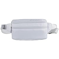 Fashionable Small Fanny Packs for Women Crossbody Hands-free Cute Girls Daily Waist Bags for Festival Hawaii Disney Vacations (Cuboid, White)