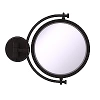 Allied Brass WM-4/5X 8 Inch Wall Mounted 5X Magnification Make-Up Mirror, Oil Rubbed Bronze