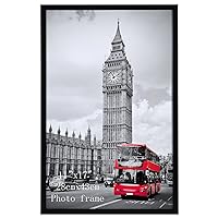 Giftgarden 11x17 Picture Frame Black, 11 by 17 Thin Poster Photo Frame for Wall Display, Single