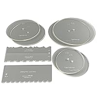 CAKESAFE Essential Cake Decorating Acrylic Disk Kit - 3 Sets - Round 6.25