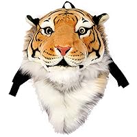 3D Animal Head Backpack Bag Backpack tiger/Lion/leopard/black bear Head Backpack Bag Knapsack and Wall Mount (tiger yellow)