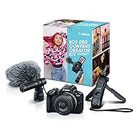 Canon EOS R50 Content Creator Kit, Mirrorless Vlogging Camera, 24.2 MP, 4K Video, DIGIC X Image Processor, RF-S18-45mm F4.5-6.3 IS STM Lens, Stereo Microphone, Tripod Grip, Wireless Remote Control Canon EOS R50 Content Creator Kit, Mirrorless Vlogging Camera, 24.2 MP, 4K Video, DIGIC X Image Processor, RF-S18-45mm F4.5-6.3 IS STM Lens, Stereo Microphone, Tripod Grip, Wireless Remote Control