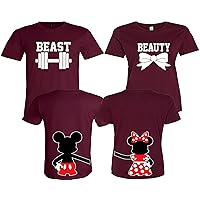 Beast and Beauty T-Shirts - Beast Beauty Matching Shirts - Beauty and The Beast Set - Matching Shirts for Couples