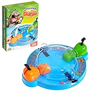 Feed Bobo - Fun Hippo Game - Mini Version - 2 Players - Ages 5 and Up - Speed and Attention Skills - Russian Language Instructions Included