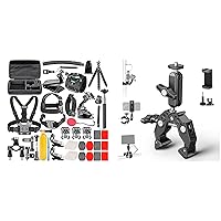 Neewer 50 in 1 Action Camera Accessory with Super Clamp Kit Compatible with GoPro Hero 12 11 10 9 DJI OSMO4 3 2 Insta360 X3 X2 GO 3 SJCAM DBPOWER AKASO APEMAN WiMiUS QUMOX Lightdow Campark