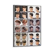 Barbershop Wall Decoration Barbershop Poster Man Hair Poster Salon Poster Men's Salon Hair Posters Short Hair Posters1 Canvas Painting Wall Art Poster for Bedroom Living Room Decor 20x30inch(50x75cm)
