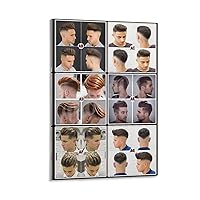 Barbershop Wall Decoration Barbershop Poster Man Hair Poster Salon Poster Men's Salon Hair Posters Short Hair Posters1 Canvas Painting Posters And Prints Wall Art Pictures for Living Room Bedroom Deco