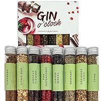 Gin O'clock Infuse Your Gin & Cocktails with Premium Botanicals | Cocktail Infusion Kit | 8 Different Flavored Gin Botanicals Herbs Infusions | Gin Gift Set For Men And Women
