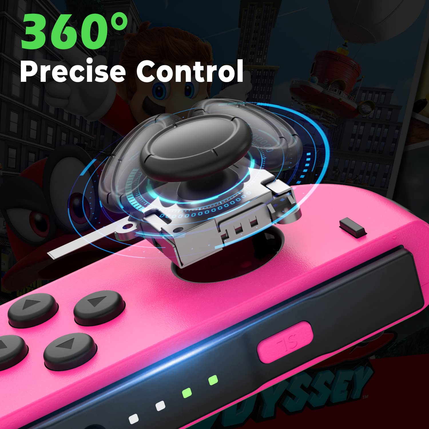 Garyki Joy Cons Controller for Switch, Replacement for Switch Joycons Controller with Dual Vibration/Wake-up/Screenshot