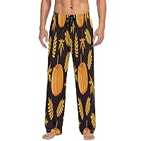 ALAZA Men's Happy Thanksgiving Cartoon Turkey Sleep Pajama Pant