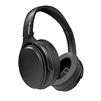 Morpheus 360 Krave ANC Bluetooth Headphones, Over-Ear Headphones, 55-Hour Playtime, USB Type C Fast Charging, Soft Leather Padding, Swivel Ear Cups, Travel Case - Black, HP9350HD