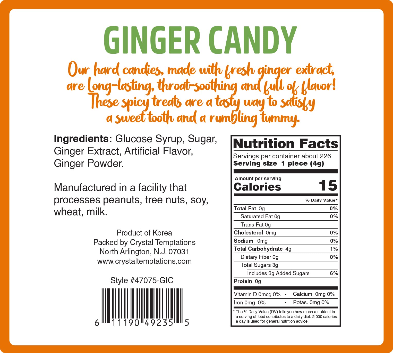 Mua Candy Shop Ginger Hard Candy The Sweet And Spicy Natural Remedy Thats Good For Your Health