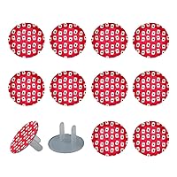 Outlet Plug Covers (12 Pack), Electrical Protector Safety Caps Prevent Shock Hazard Playing Cards Red