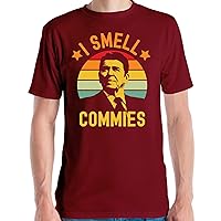 Funny Ronald Reagan I Smell Commies Political Humor Reagan President T-Shirt for Men Women