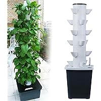 Hydroponic Tower Culture System Inner Hydroponic Cultivation System Vertical Cultivation Tower 6 Layers 18 Pump Sites with Pump and Mobile Water Tank