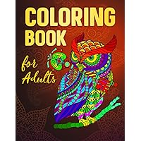 Adult Coloring Book: Relax Breath and Color with Amazing Animal Mandala Designs Flowers and Patterns
