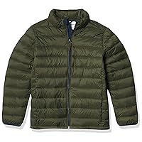 Amazon Essentials Boys and Toddlers' Lightweight Water-Resistant Packable Puffer Jacket