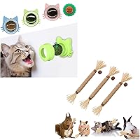4PCS Cat Catnip Toys + 3pack Cat Stick Catnip Chew Toy with Silvervine Ball