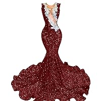 Prom Dresses Sequin Beaded Applique Mermaid Celebrity Gala Pageant Evening Party Gown