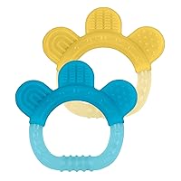 green sprouts Silicone Teethers (2 Pack) | Soothes Gums & Promotes Healthy Oral Development | Multiple Textures Massage Gums, Easy to Hold, Gum, & chew, Dishwasher Safe