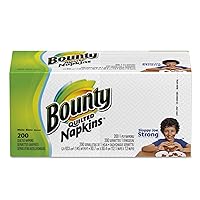Bounty 96595CT Quilted Napkins, 1-Ply, 12 1/10 x 12, White, 200/Pack, 8 Pack/Carton