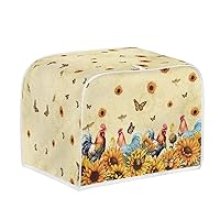 Chicken Butterfly Dragonfly Sunflower Print Toasters Cover Quilted Toasters Cover Bread Maker Cover Kitchen Small Appliance Cover Toaster Oven Cover for 4 Slice