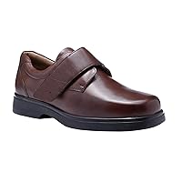 Mens Wide Fit Roger Velcro Black Dark Brown Formal Shoes