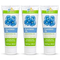 SOF N' FREE Flaxseed Oil Smoothing Gel - Kids Moisturizes for Curly Hairs, Adds Shine, Provides All-Day Hold for Slick Styles and Braids - 8.45 Fl Oz (Pack of 3)