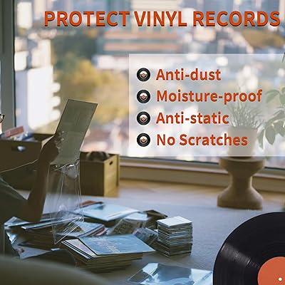Record Sleeves for Vinyl Record, 20 Clear Plastic 12“ LP Record Sleeves  Outer, 12.75 x 12.75 3.2 Mil Album Covers, Protective Single & Double  Record