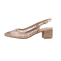 Lady Couture Demi Rhinestone Mesh Slingback