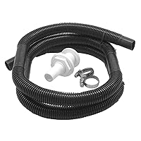 Shoreline Marine Bilge Pump Plumbing Kit | Plastic | 2 Stainless Steel Hose Clamps | Easy Installation | Heavy-Duty Marine Accessory