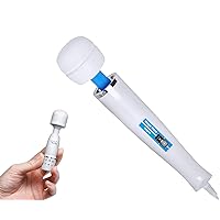 Wand Essentials Handheld Massager with Mini Travel Massager for Women and Men, Corded Electric Portable Vibrating Personal & Body Massage for Muscle Recovery, White, 2 Pack
