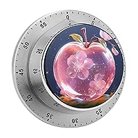 Crystal Apples Kitchen Timer 60 Minute Countdown Cooking Timer for Home Study
