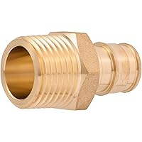 SharkBite 1/2 x 1/2 Inch Expansion MNPT Adapter for PEX-A Pipe, Brass Plumbing Fittings, Male NPT Adapter for PEX-A Tubing, UAB120LFA