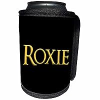 3dRose Roxie popular female baby name in the America. Yellow... - Can Cooler Bottle Wrap (cc_356416_1)