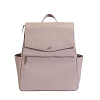 Freshly Picked Classic II Diaper Bag Backpack, Wipeable Vegan Leather Diaper Bag With Changing Pad, Convertible (Lavender V2)