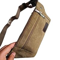 Waterproof Canvas Waist Bag for Men and Women Multi-Functional Large-Capacity Leisure Outdoor Sports Business Cash Register Wear-Resistant Wallet